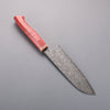 Yoshimi Kato VG10 Black Damascus Santoku  170mm Western style (red) Handle - Seisuke Knife - Slide 2