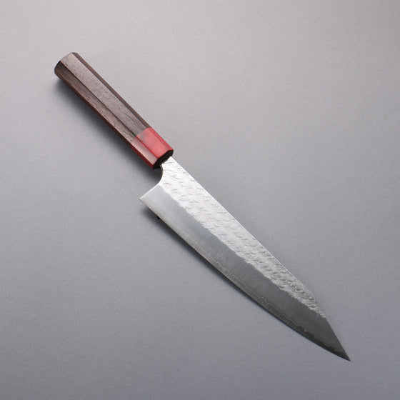 Yoshimi Kato Minamo SG2 Hammered Kiritsuke Gyuto  210mm Rosewood (ferrule: Red Pakka wood) Handle - Seisuke Knife