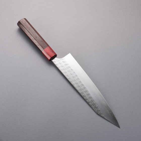 Yoshimi Kato Minamo SG2 Hammered Kiritsuke Gyuto  210mm Rosewood (ferrule: Red Pakka wood) Handle - Seisuke Knife