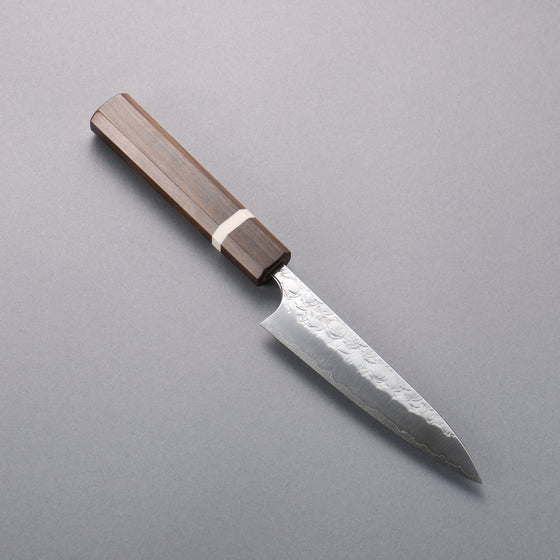 Yoshimi Kato Minamo SG2 Hammered Petty-Utility  130mm Sandalwood with White Ring Handle - Seisuke Knife