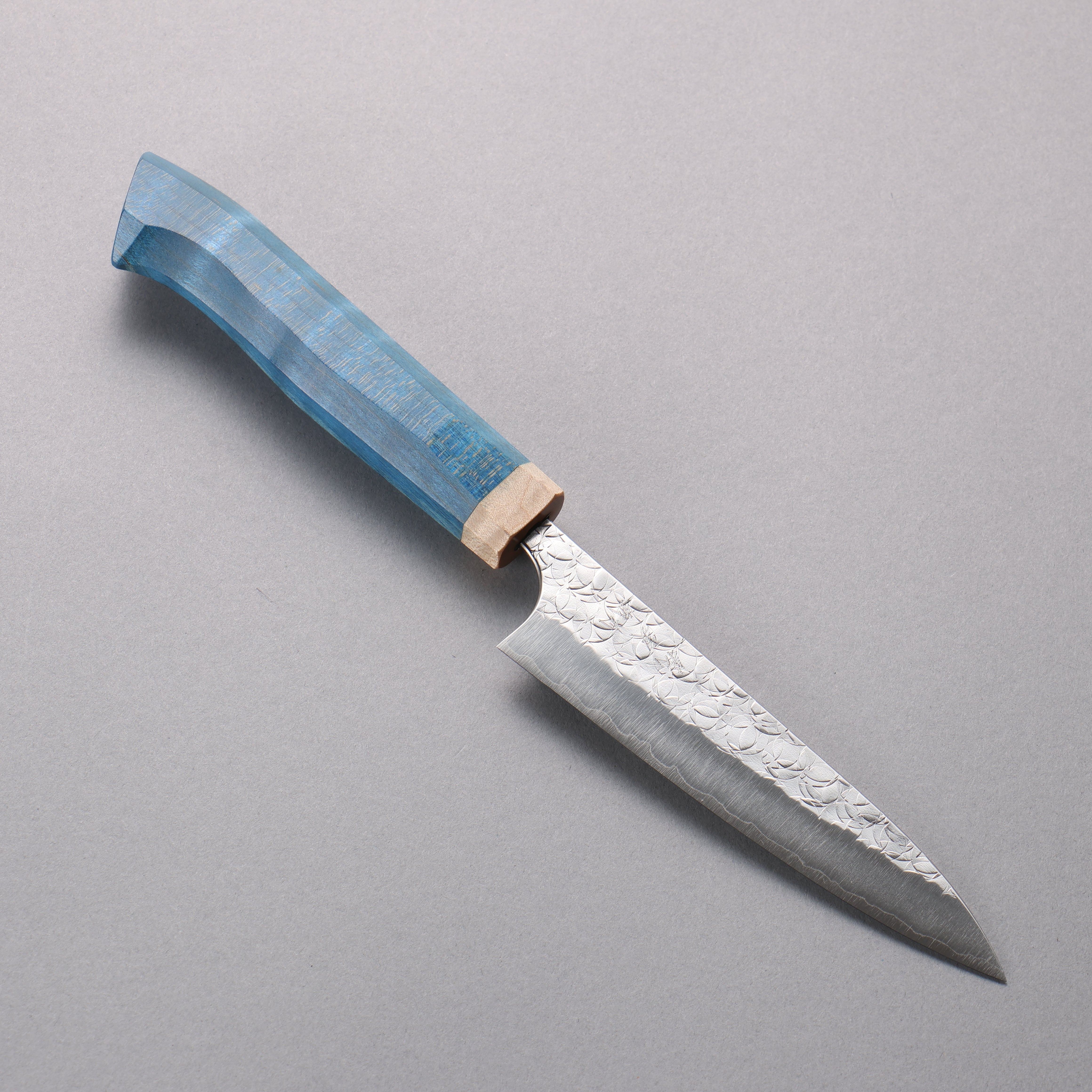 Yoshimi Kato Minamo SG2 Hammered Petty-Utility  120mm Western style (blue) Handle - Seisuke Knife