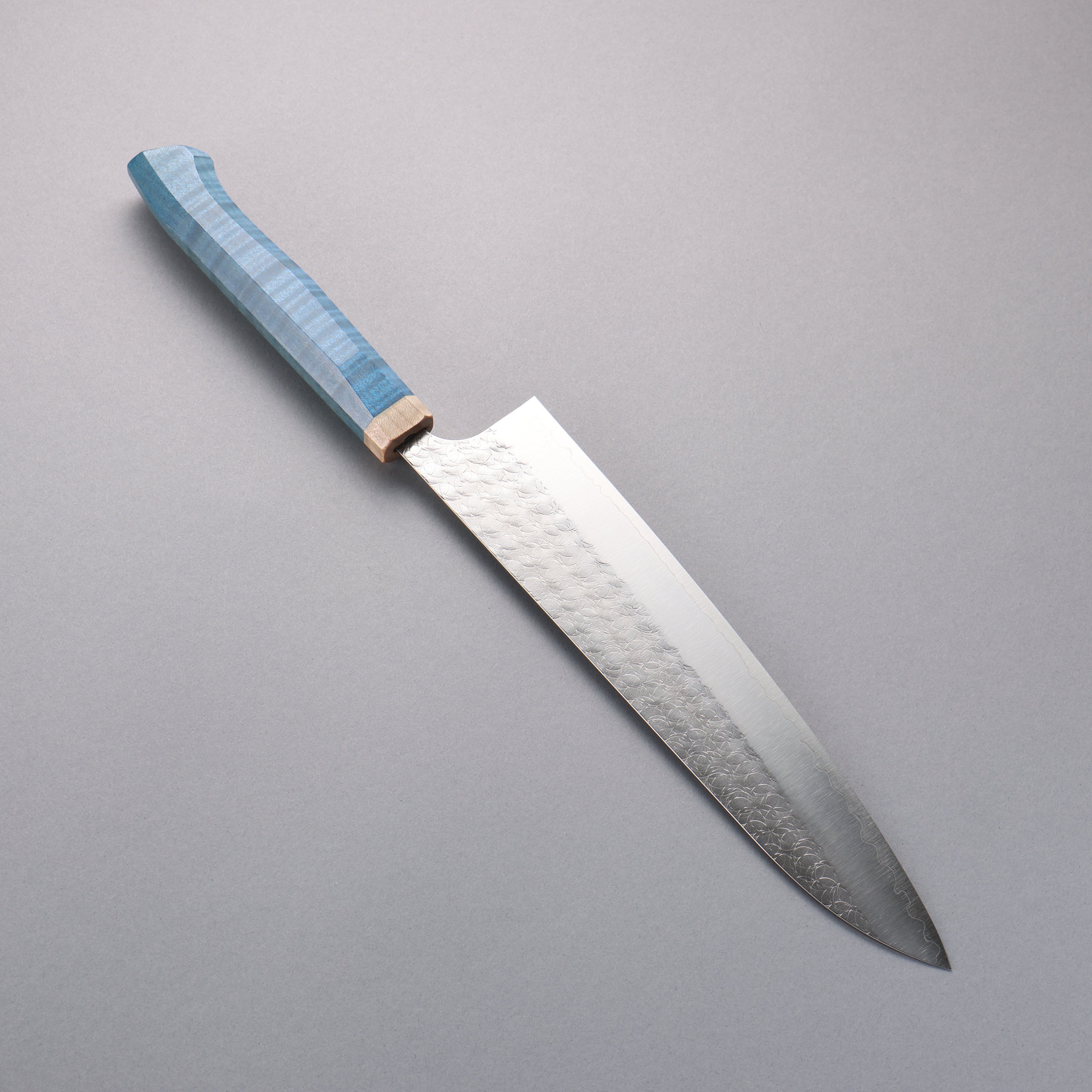 Yoshimi Kato Minamo SG2 Hammered Gyuto  240mm Western style (blue) Handle - Seisuke Knife