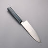 Seisuke Blue Super Migaki Polish Finish Santoku  180mm Blue Lacquered Handle - Seisuke Knife