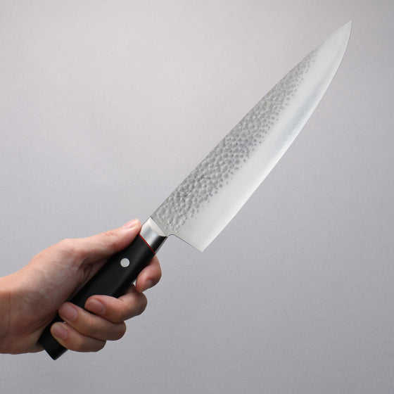 Seisuke PRO-J VG10 Hammered Gyuto 230mm Black Micarta Handle - Seisuke Knife