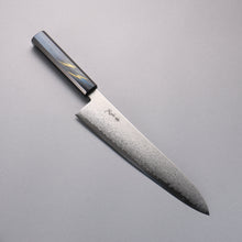  Kanjyo VG10 Damascus Gyuto  240mm Dark Blue and Gold Lacquered Handle - Seisuke Knife