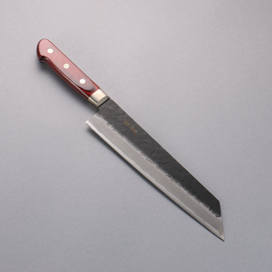 Seisuke Kuronashi Blue Super Nashiji Kurouchi Kiritsuke Gyuto 210mm Red Pakka wood Handle - Seisuke Knife