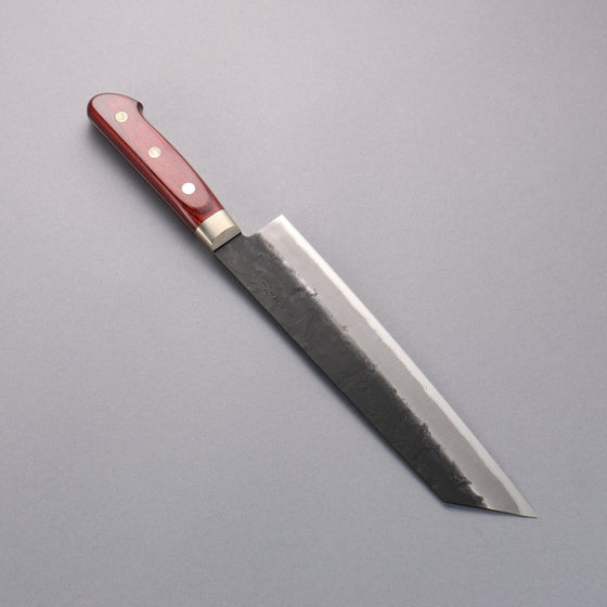 Seisuke Kuronashi Blue Super Nashiji Kurouchi Kiritsuke Gyuto 210mm Red Pakka wood Handle - Seisuke Knife