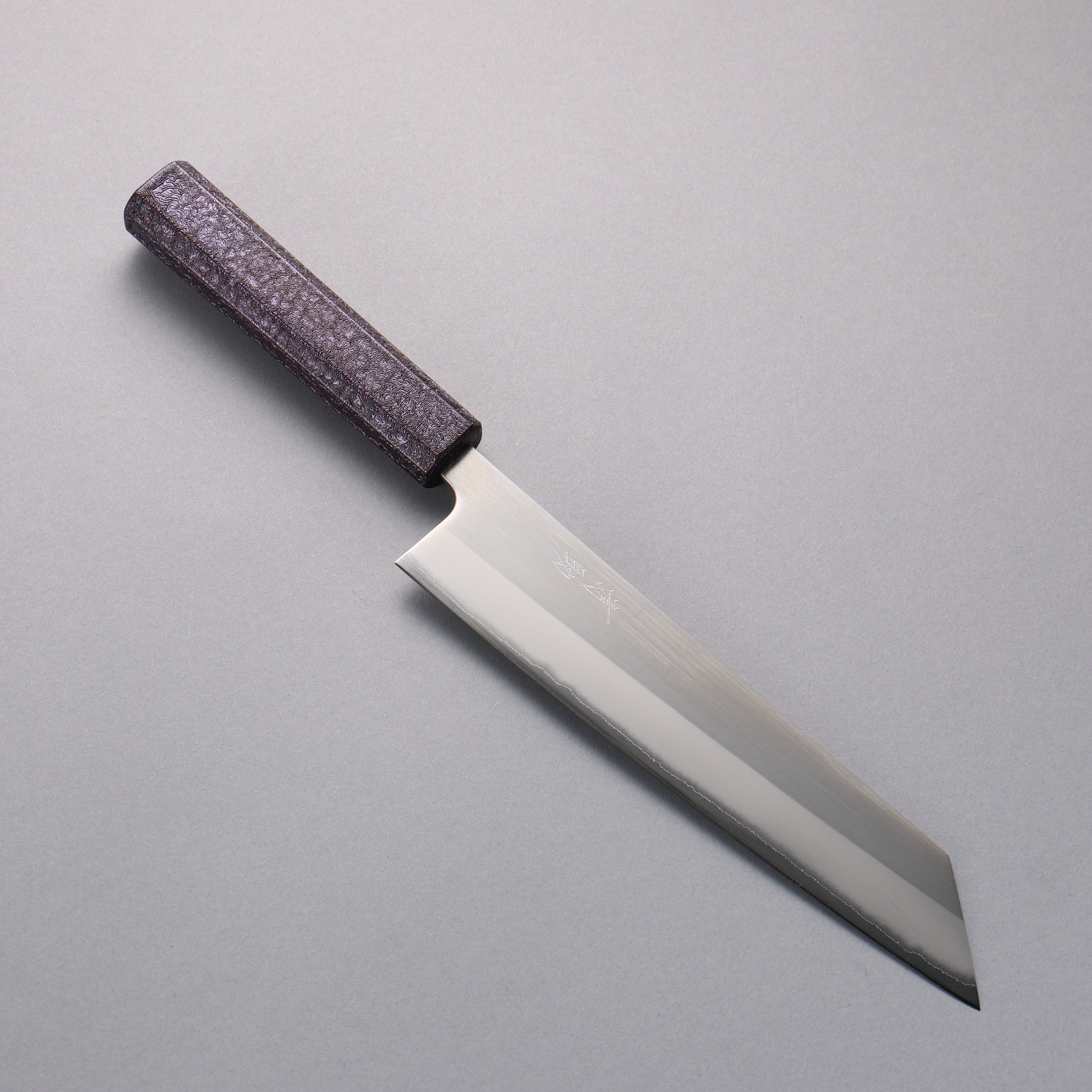 Seisuke White Steel No.1 Migaki Kiritsuke Gyuto 210mm Purple Lacquered Oak Handle - Seisuke Knife