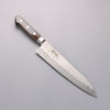 Seisuke AUS8 Hammered Gyuto 210mm Brown Pakka wood Handle - Seisuke Knife - Slide 1