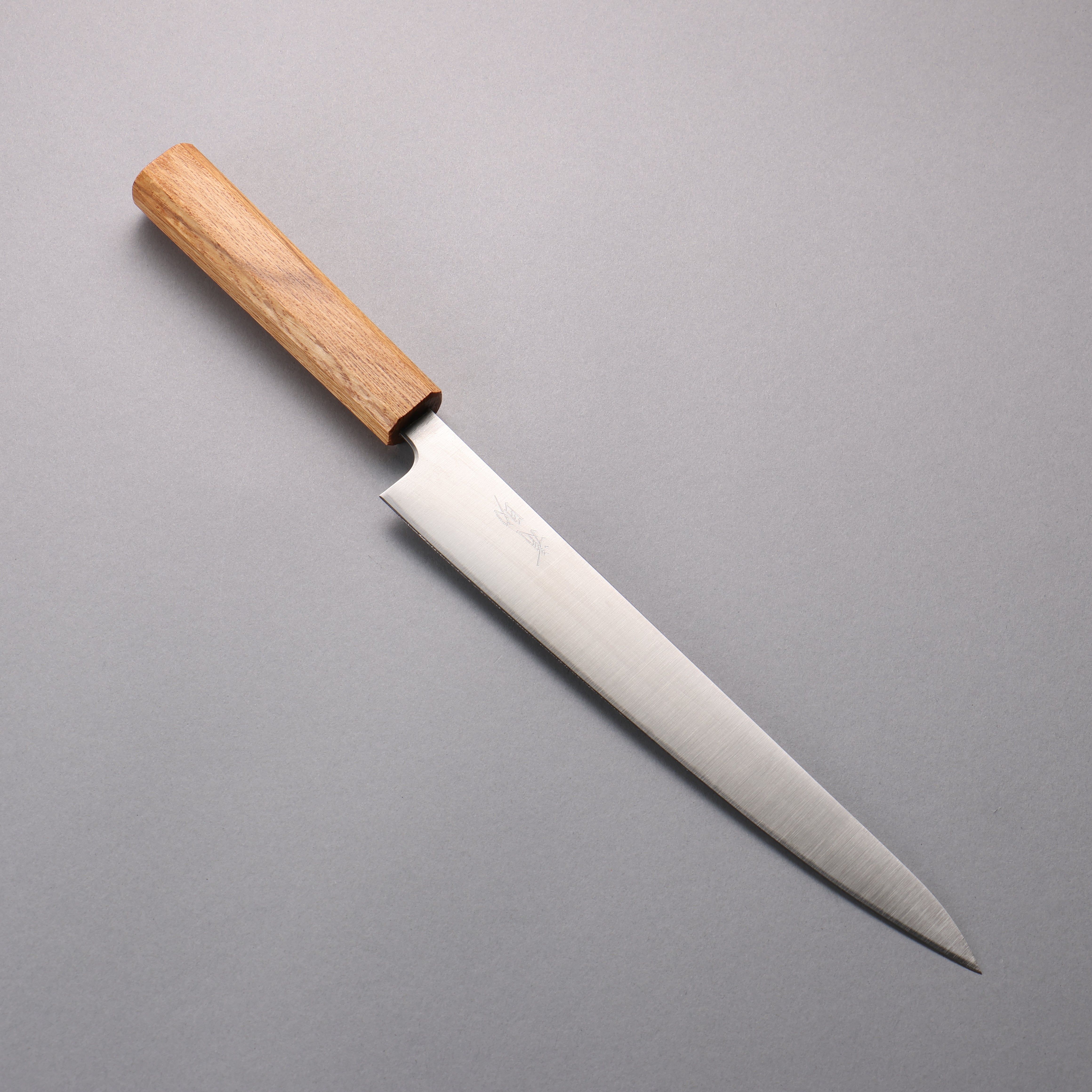 Seisuke Silver Steel No.3 Migaki Polish Finish Sujihiki 240mm White Oak Handle - Seisuke Knife