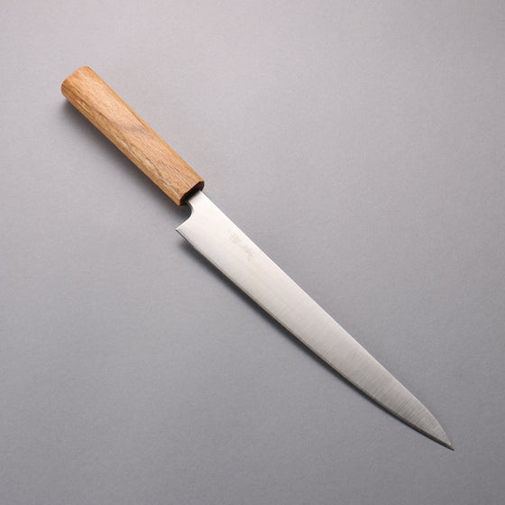 Seisuke Silver Steel No.3 Migaki Polish Finish Sujihiki240mm White Oak Handle - Seisuke Knife