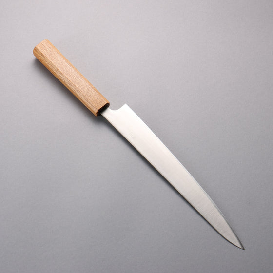 Seisuke Silver Steel No.3 Migaki Polish Finish Sujihiki240mm White Oak Handle - Seisuke Knife