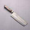 Seisuke AUS8 Hammered Nakiri 165mm with Brown Pakkawood Handle - Seisuke Knife - Slide 1