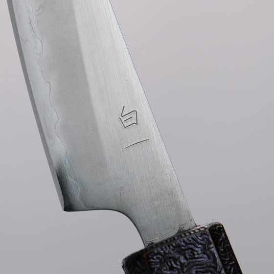 Seisuke White Steel No.1 Migaki Polish Finish Paring  80mm Oak with Purple Lacquer Handle - Seisuke Knife