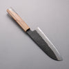 Hozantomoe White Steel No.2 Black Finished Santoku 180mm Olive Tree and Black Resin Handle - Seisuke Knife - Slide 2