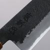 Hozantomoe White Steel No.2 Black Finished Santoku 180mm Olive Tree and Black Resin Handle - Seisuke Knife - Slide 3