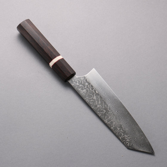 Yoshimi Kato SG2 Damascus Migaki Finished Bunka  170mm Ebony (White Ring) Handle - Seisuke Knife