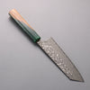 Yoshimi Kato SG2 Damascus Black Finished Bunka  170mm Olive Tree and Green Resin Handle - Seisuke Knife - Slide 2