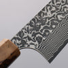 Yoshimi Kato SG2 Damascus Black Finished Bunka  170mm Olive Tree and Black/White Marble Resin Handle - Seisuke Knife - Slide 3