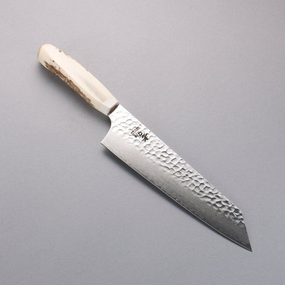 Sakai Takayuki VG10 33 Layer Damascus Kengata Gyuto 190mm Cow Bone Handle with Sheath - Seisuke Knife