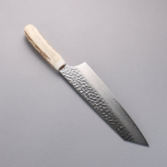 Sakai Takayuki VG10 33 Layer Damascus Kengata Gyuto 190mm Cow Bone Handle with Sheath - Seisuke Knife