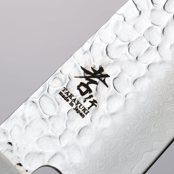 Sakai Takayuki VG10 33 Layer Damascus Santoku 180mm Cow Bone Handle with Sheath - Seisuke Knife