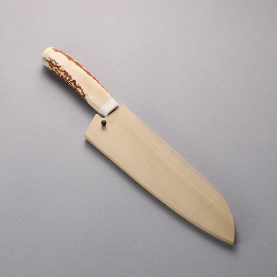 Sakai Takayuki VG10 33 Layer Damascus Santoku 180mm Cow Bone Handle with Sheath - Seisuke Knife