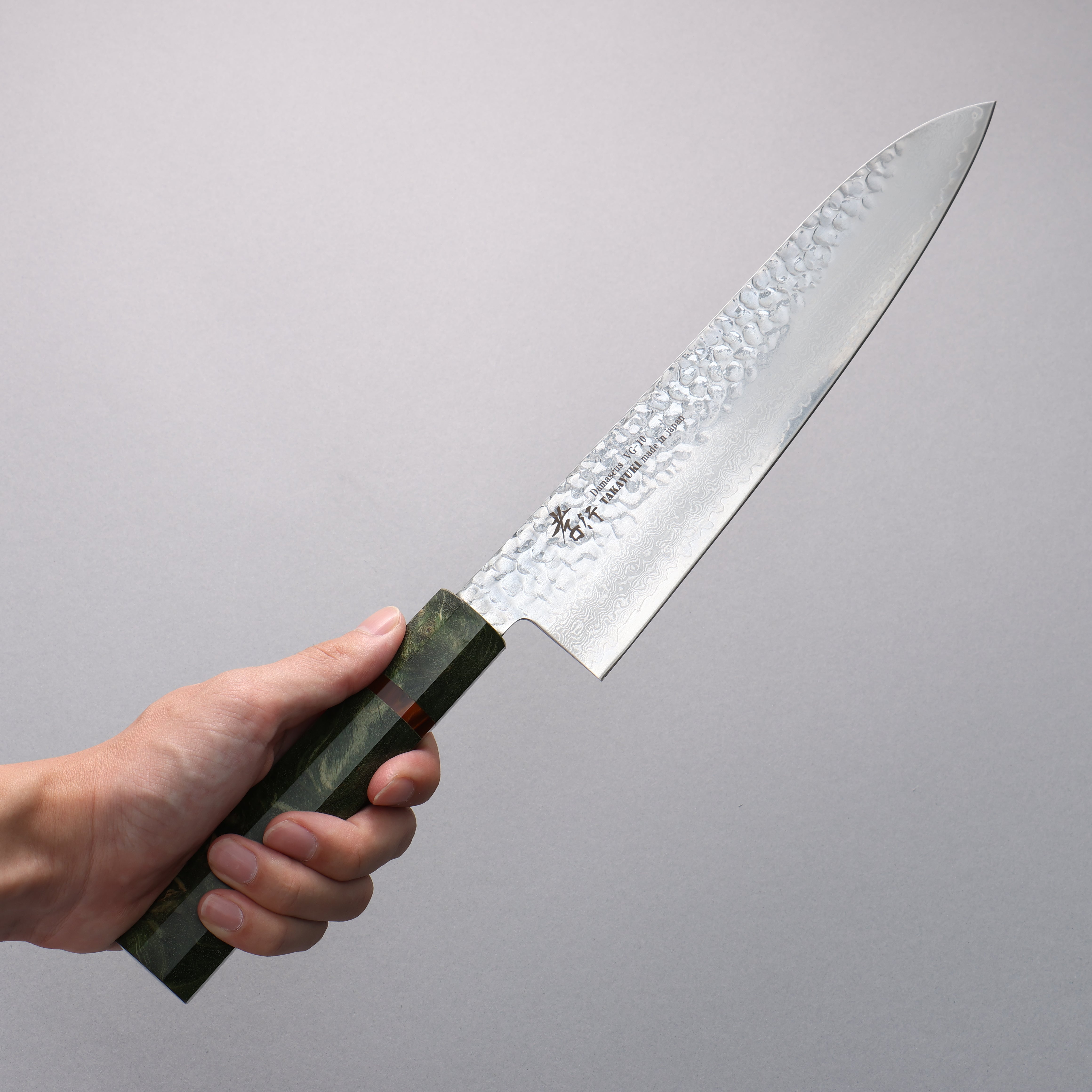 Sakai Takayuki VG10 33 Layer Damascus Gyuto 240mm Stabilized wood Handle - Seisuke Knife