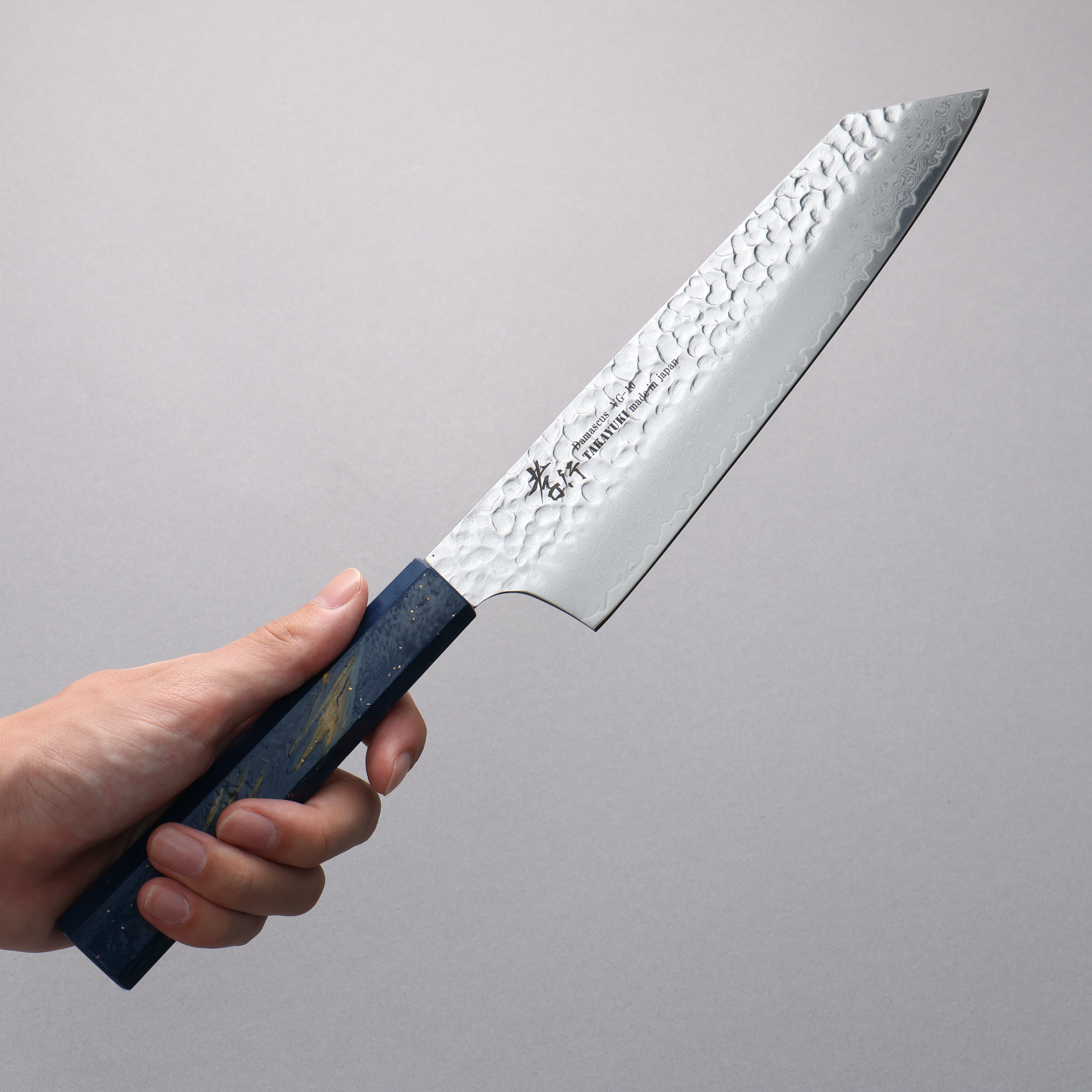 Sakai Takayuki VG10 33 Layer Damascus Kengata Gyuto 190mm Saiseki Lacquered Live Oak Handle - Seisuke Knife