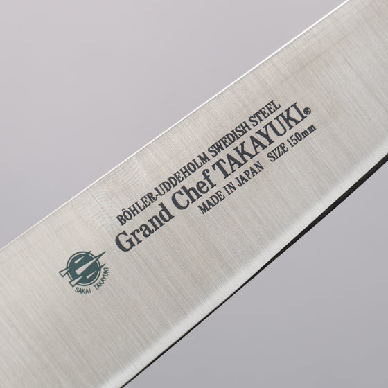 Sakai Takayuki Grand Chef Swedish Steel-stn Honesuki Boning  150mm Kansai - Seisuke Knife