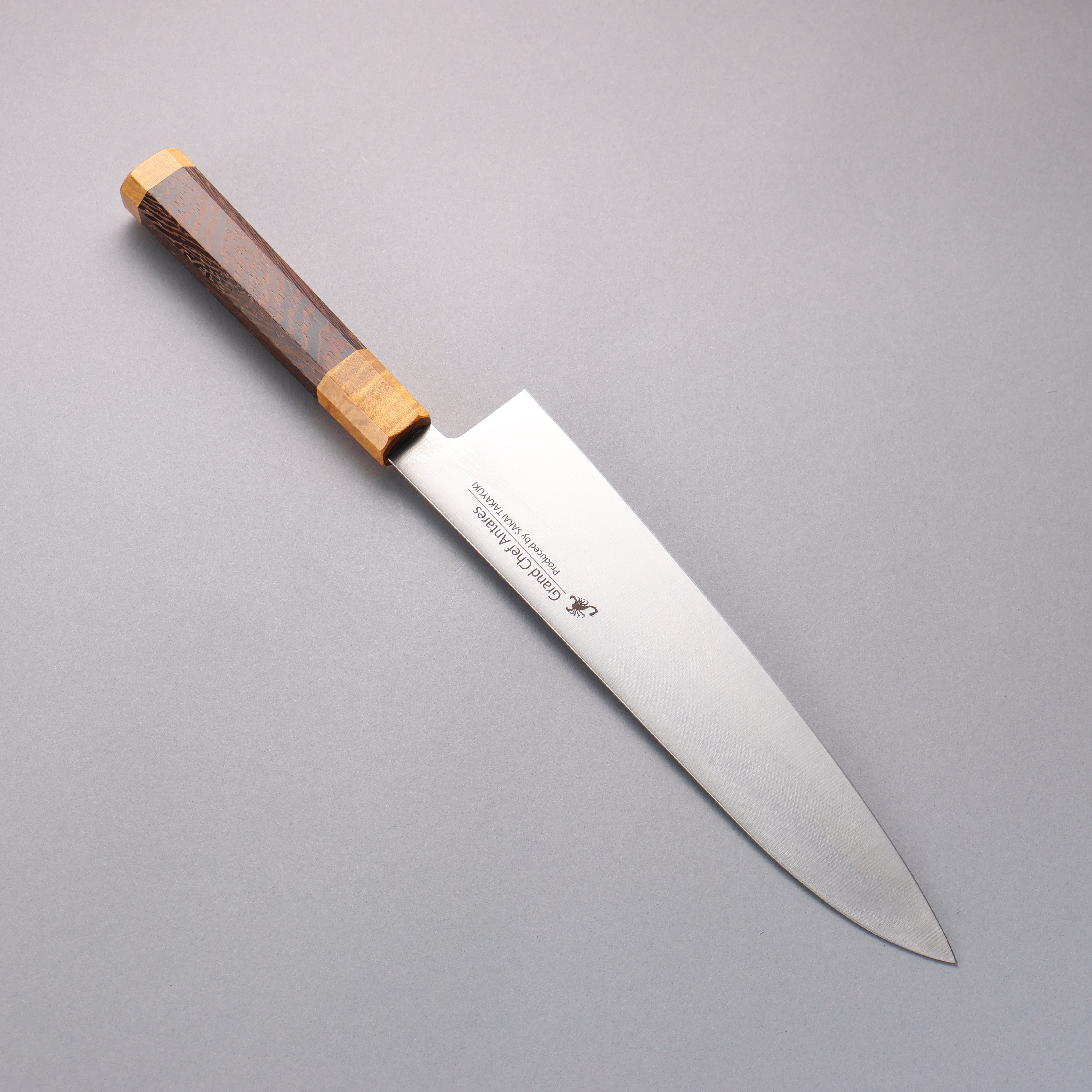 Sakai Takayuki Antares Topaz Uddeholm Swedish stain-resistant steel Gyuto 240mm Wenge (Double Yellow Ring) Handle - Seisuke Knife