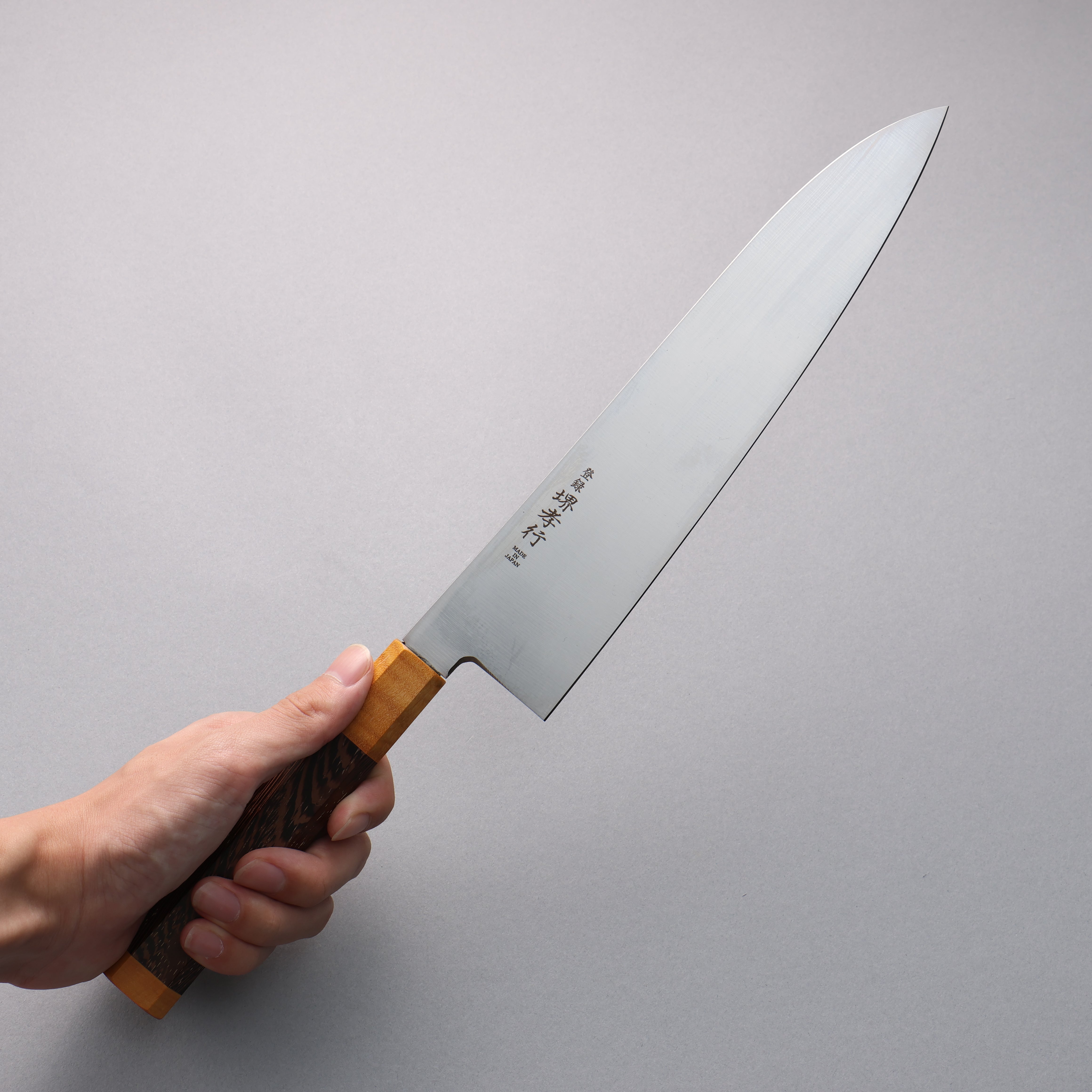 Sakai Takayuki Antares Topaz Uddeholm Swedish stain-resistant steel Gyuto 240mm Wenge (Double Yellow Ring) Handle - Seisuke Knife