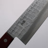 Nao Yamamoto Silver Steel No.3 Nashiji Hammered(square) Gyuto  210mm Red Pakka wood Handle - Seisuke Knife