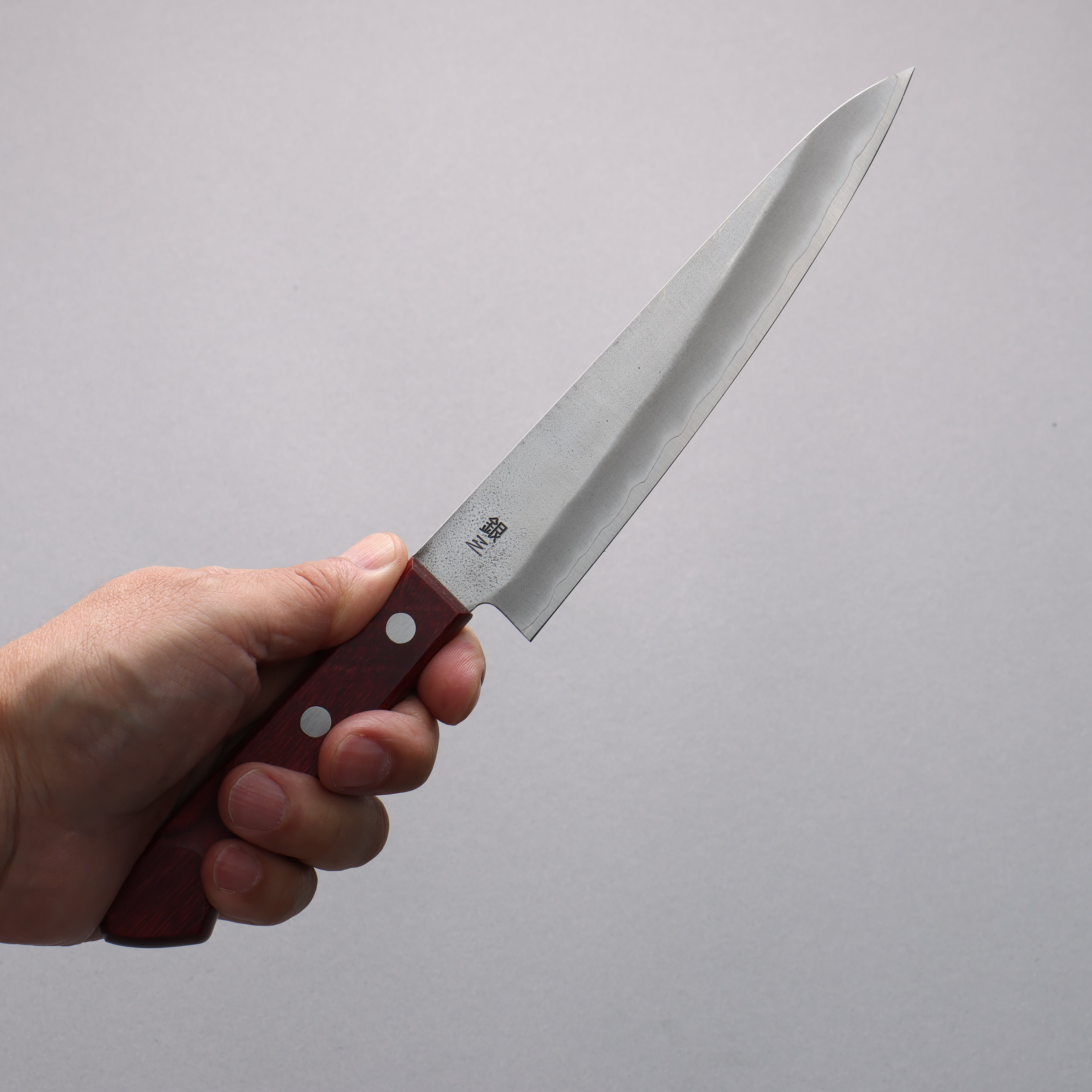 Nao Yamamoto Silver Steel No.3 Nashiji Petty-Utility 160mm Red Pakkawood Handle - Seisuke Knife