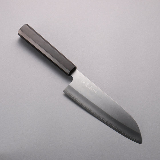 Makoto Kurosaki VG10 Nashiji Santoku  170mm Ebony Wood Handle - Seisuke Knife