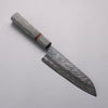 Yu Kurosaki Fujin SG2 Hammered Santoku  170mm Stabilized wood (With Acrylic Ring) Handle - Seisuke Knife