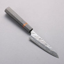  Yu Kurosaki Fujin SG2 Hammered Petty-Utility  120mm Stabilized wood (With Acrylic Ring) Handle - Seisuke Knife