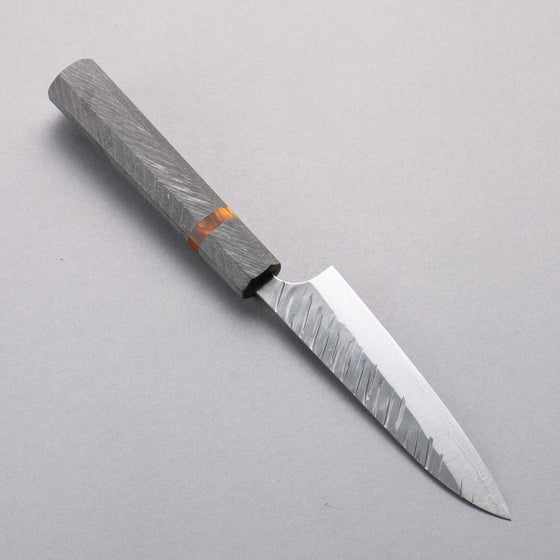 Yu Kurosaki Fujin SG2 Hammered Petty-Utility  120mm Stabilized wood (With Acrylic Ring) Handle - Seisuke Knife