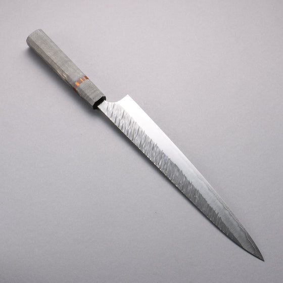 Yu Kurosaki Fujin SG2 Hammered Sujihiki  270mm Stabilized wood (With Acrylic Ring) Handle - Seisuke Knife