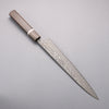 Yoshimi Kato SG2 Black Damascus Sujihiki  270mm Sandalwood with White Ring Handle - Seisuke Knife - Slide 2