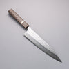 Yoshimi Kato Minamo SG2 Hammered Kiritsuke Gyuto  240mm Sandalwood with White Ring Handle - Seisuke Knife - Slide 1