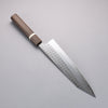 Yoshimi Kato Minamo SG2 Hammered Kiritsuke Gyuto  240mm Sandalwood with White Ring Handle - Seisuke Knife - Slide 2