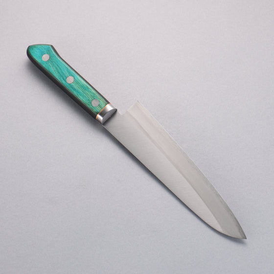 Sakai Kikumori Blue Steel No.1 Gyuto 175mm Green Pakkawood Handle - Seisuke Knife