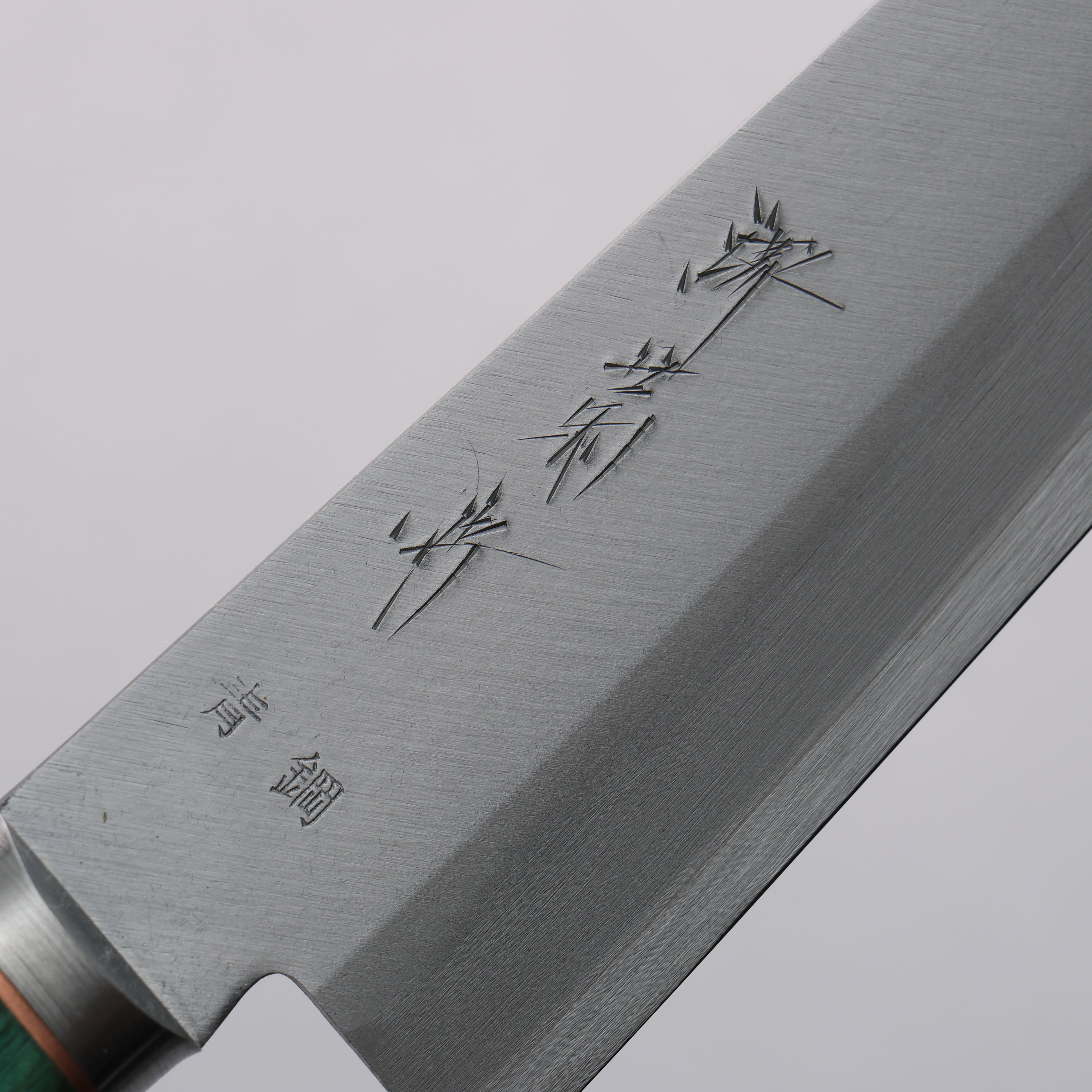 Sakai Kikumori Blue Steel No.1 Gyuto 175mm Green Pakkawood Handle