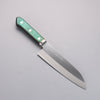 Sakai Kikumori Blue Steel No.1 Santoku 165mm Green Pakka wood Handle - Seisuke Knife