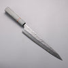 Yu Kurosaki Fujin SG2 Hammered Sujihiki  240mm Stabilized wood (With Acrylic Ring) Handle - Seisuke Knife - Slide 1