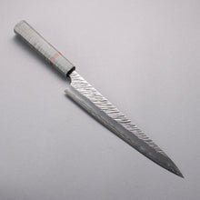  Yu Kurosaki Fujin SG2 Hammered Sujihiki  240mm Stabilized wood (With Acrylic Ring) Handle - Seisuke Knife