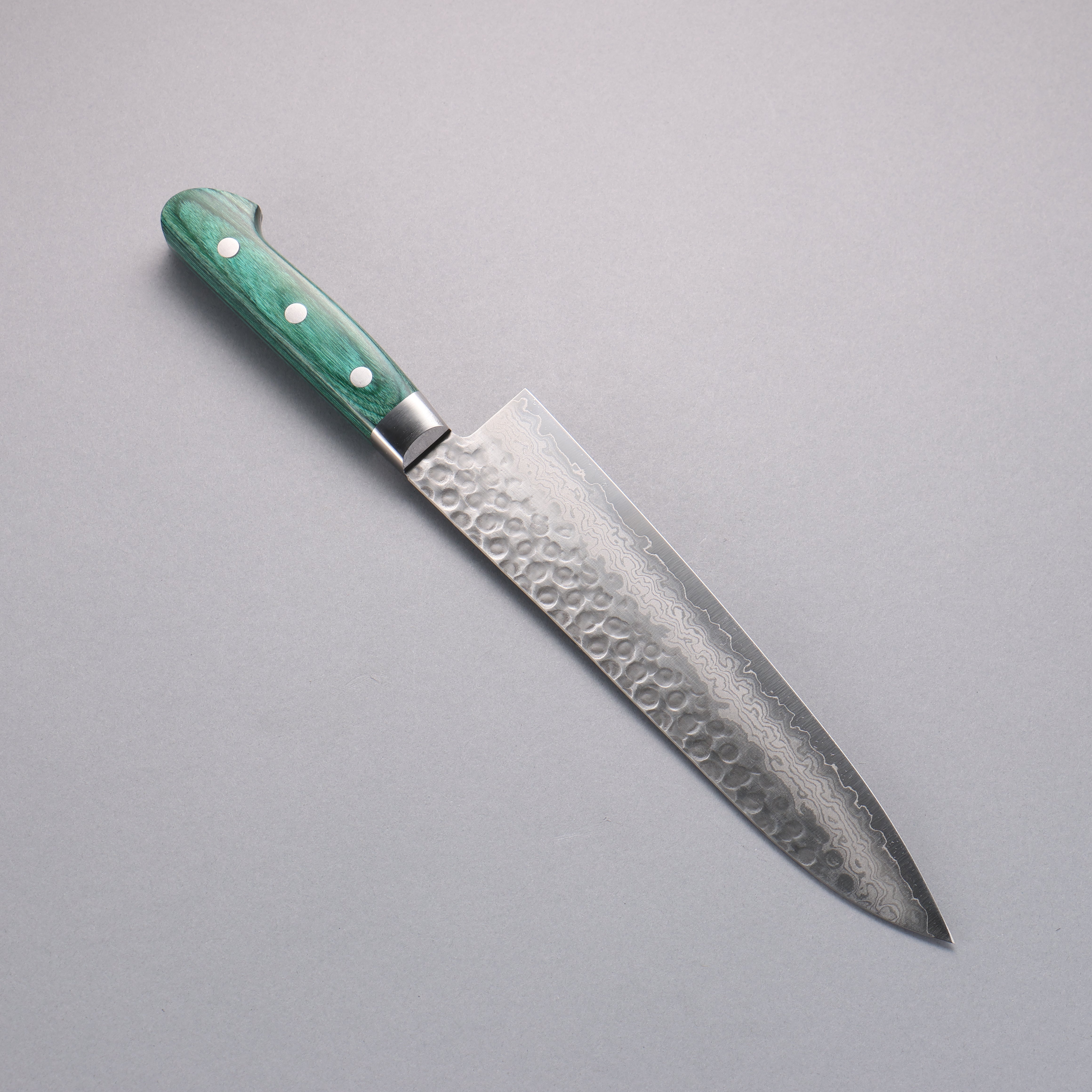 Sakai Takayuki VG10 17 Layer Damascus Gyuto 210mm Green Pakka wood Han