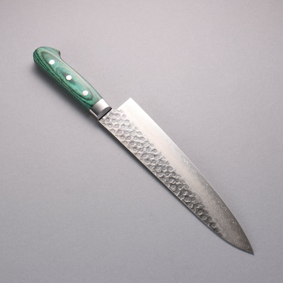 Sakai Takayuki VG10 17 Layer Damascus Gyuto 240mm Green Pakka wood Handle - Seisuke Knife