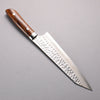 Takeshi Saji SRS13 Damascus Hammered(Maru) Kiritsuke Gyuto  210mm Ironwood Handle - Seisuke Knife - Slide 2